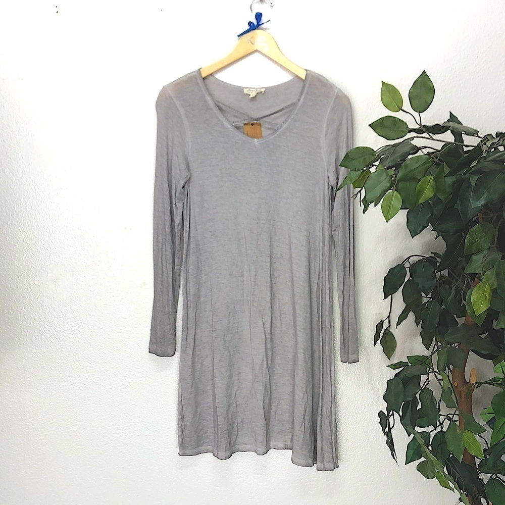 NWT Ultra Flirt Grey Vintage Wash Dress